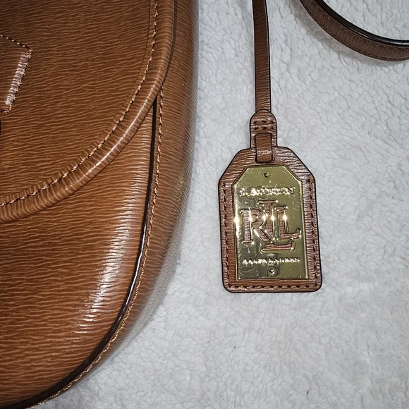 Lauren Ralph Lauren Leather Crossbody Saddlebag - Picture 3 of 11